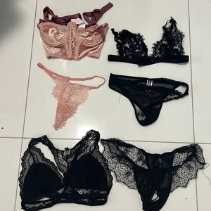 Lot of 3 bra/panty sets. NWOT. Never washed or worn.